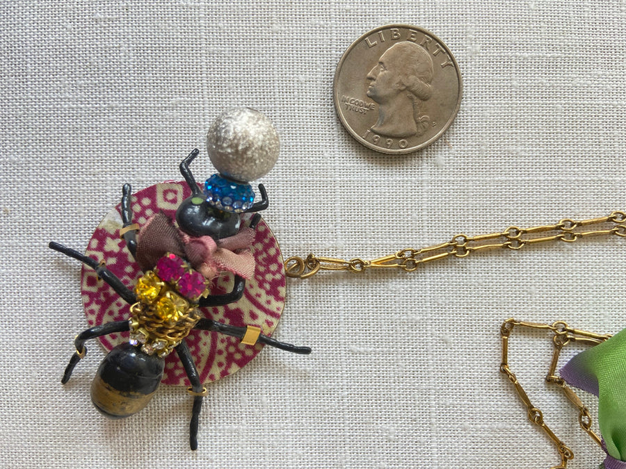 Lenora Dame Creepy Crawler Pendant Necklace
