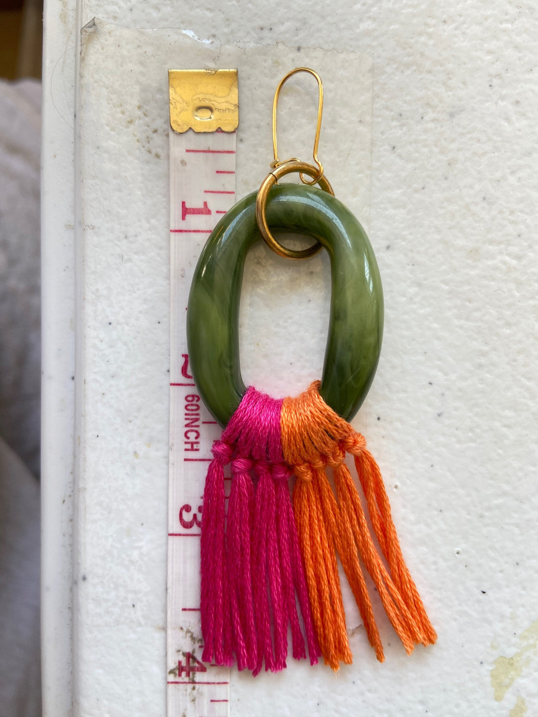 Lenora Dame Jade Acrylic Hoop Earrings