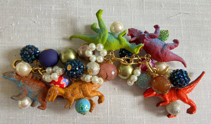Lenora Dame Dino Charm Bracelet - Dinosaur Jewelry