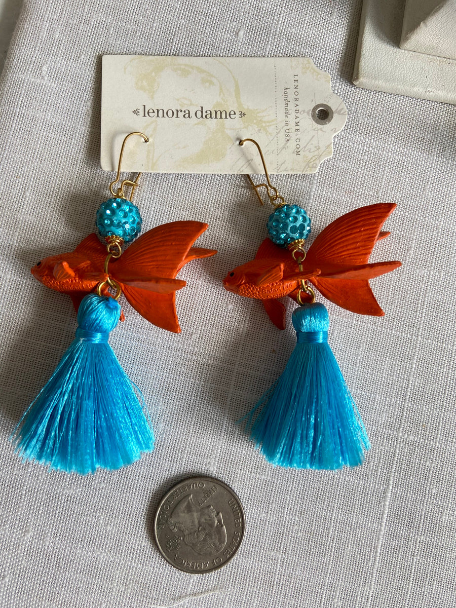 Lenora Dame Koi Tassel Earrings - Two Color Options