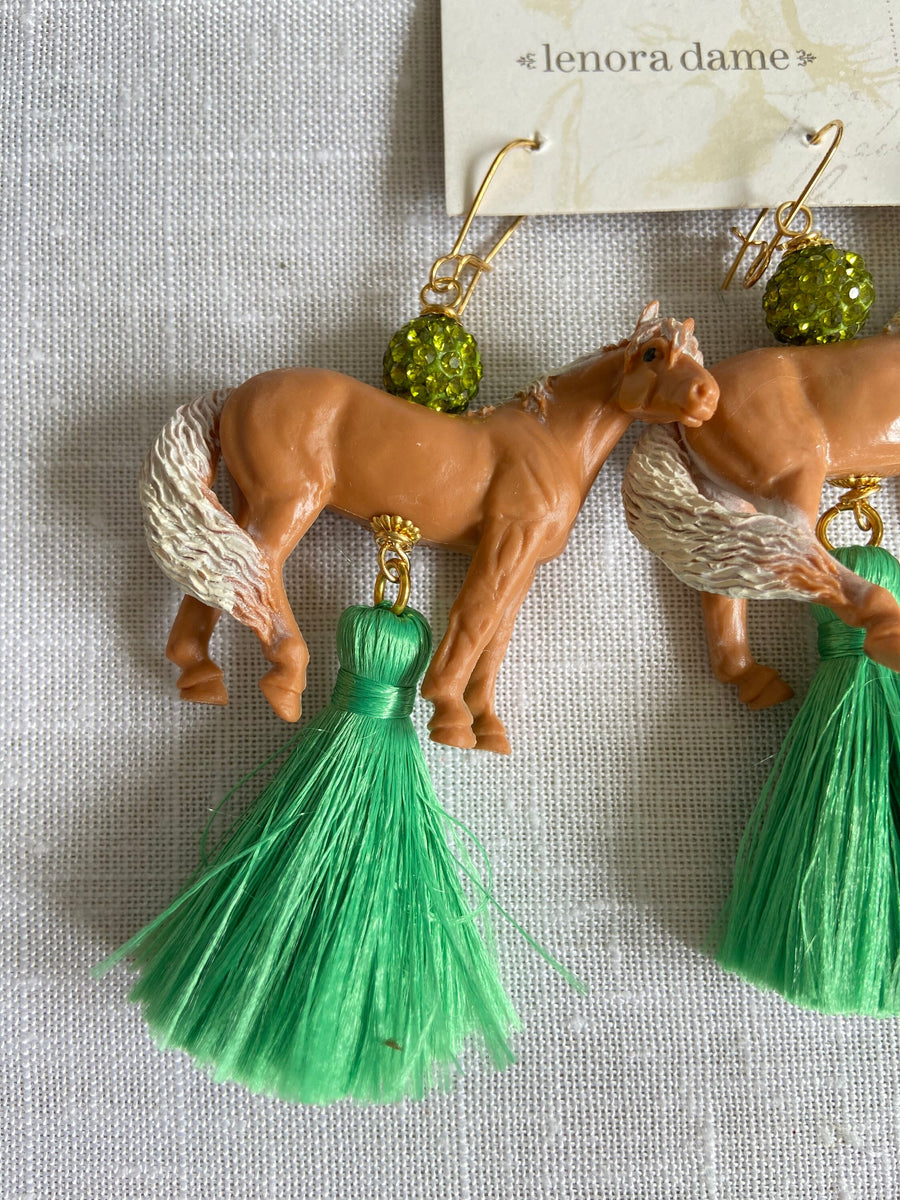 Lenora Dame Horse Tassel Earrings