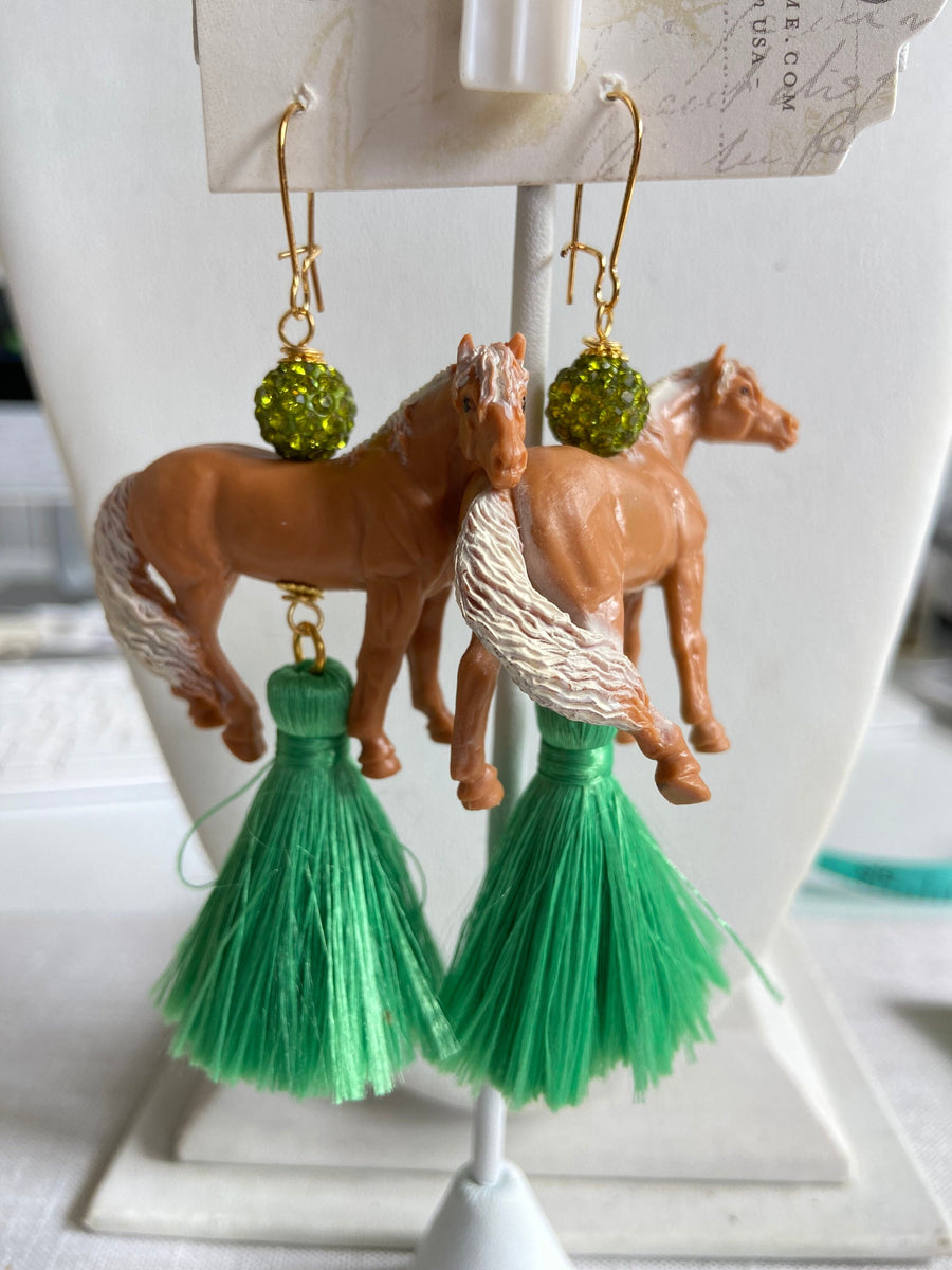 Lenora Dame Horse Tassel Earrings
