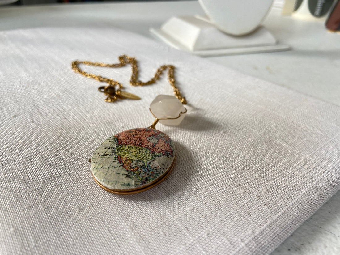 Lenora Dame Wanderlust Photo Locket Necklace