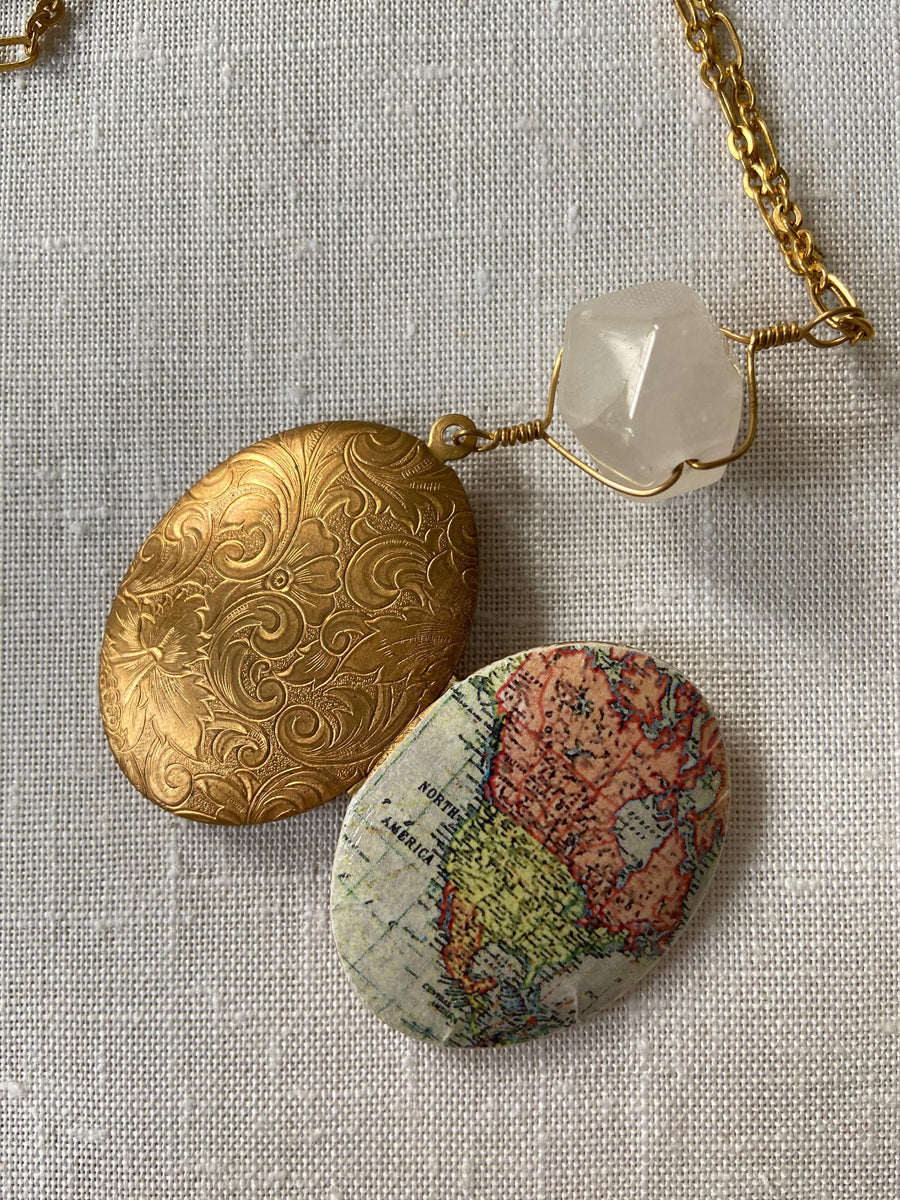 Lenora Dame Wanderlust Photo Locket Necklace
