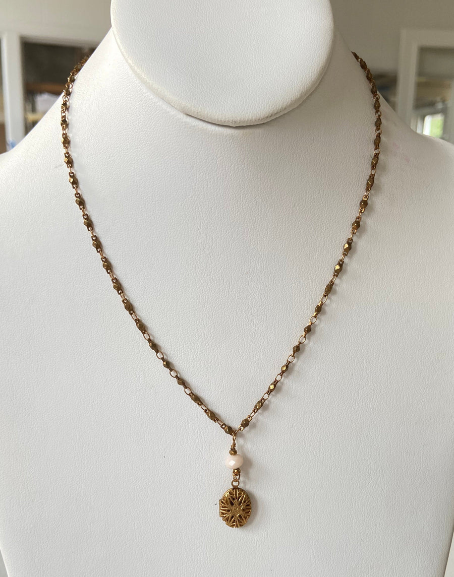 Lenora Dame Tiny Filigree Oval Locket