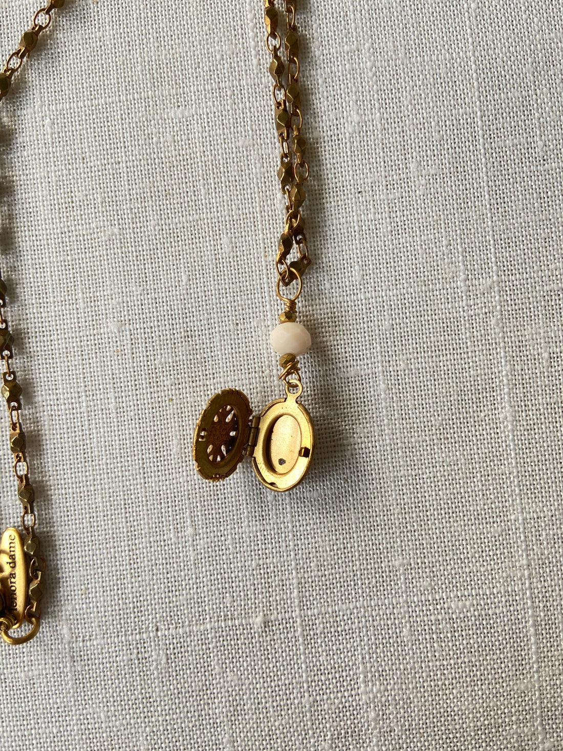 Lenora Dame Tiny Filigree Oval Locket