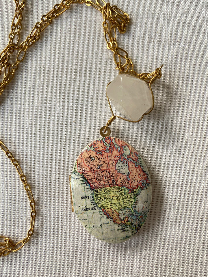 Lenora Dame Wanderlust Photo Locket Necklace