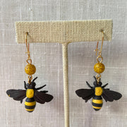 Lenora Dame Honey Bee Earrings