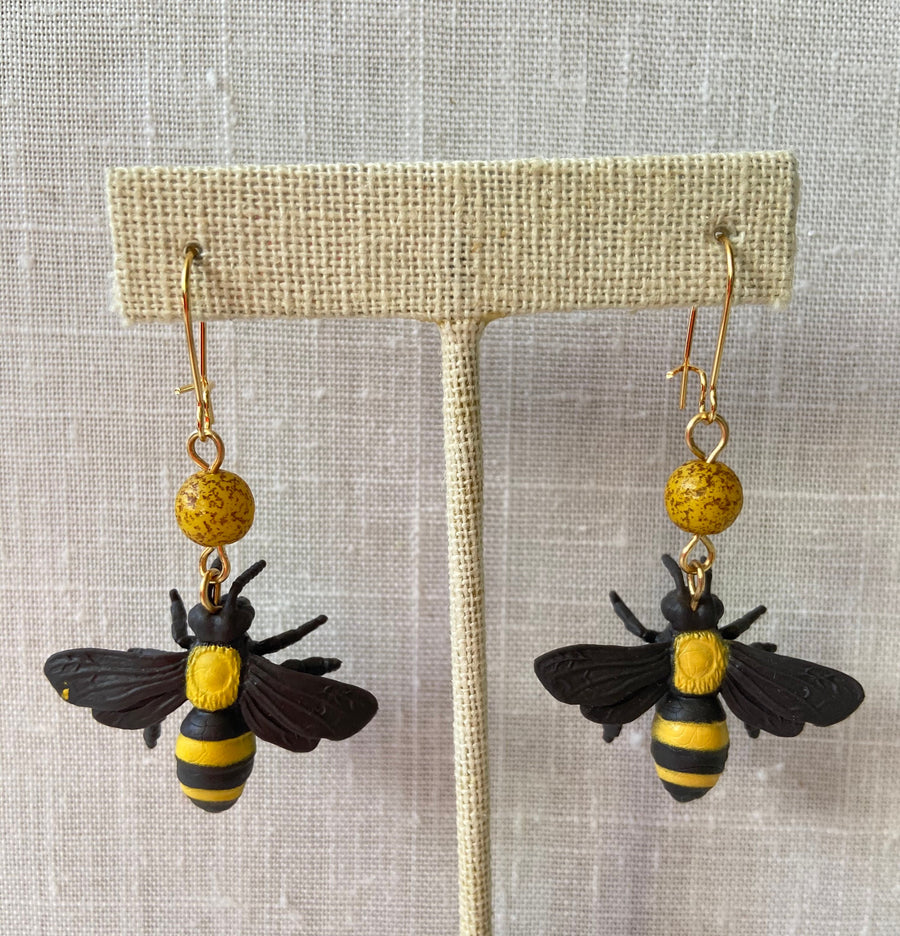 Lenora Dame Honey Bee Earrings