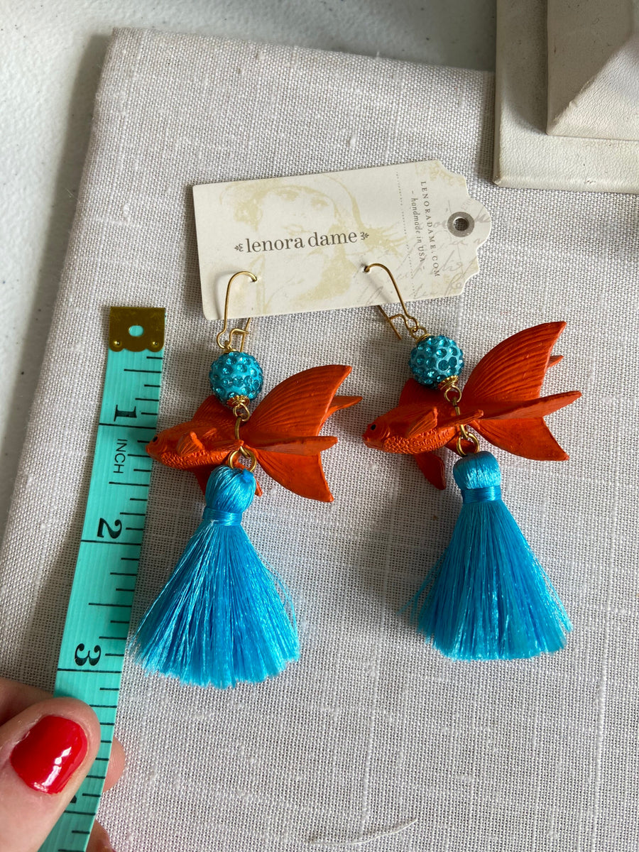 Lenora Dame Koi Tassel Earrings - Two Color Options
