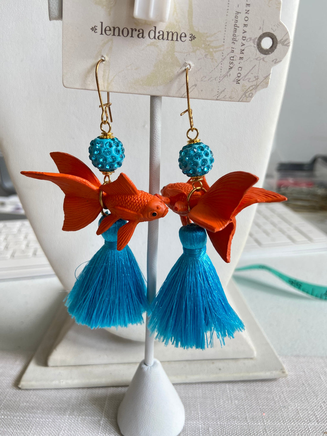 Lenora Dame Koi Tassel Earrings - Two Color Options