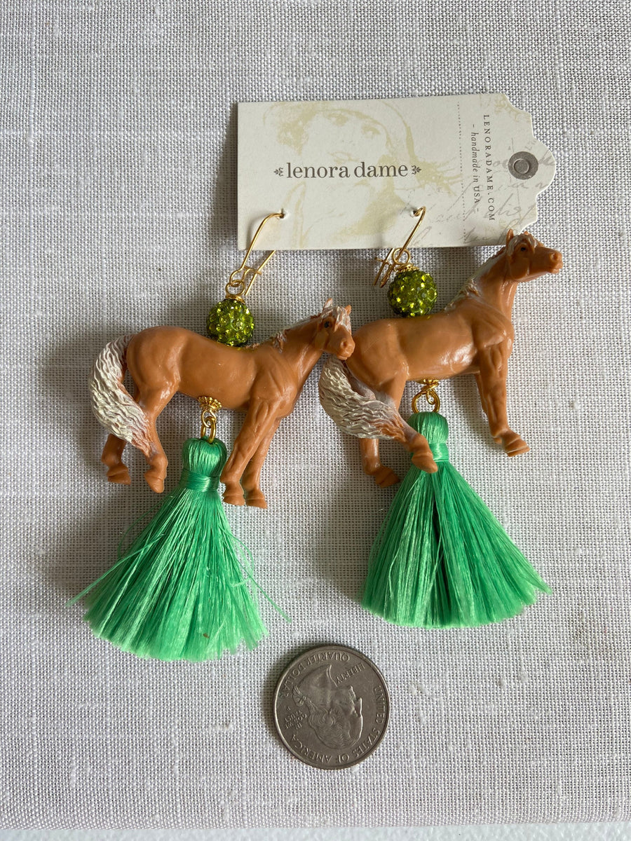 Lenora Dame Horse Tassel Earrings