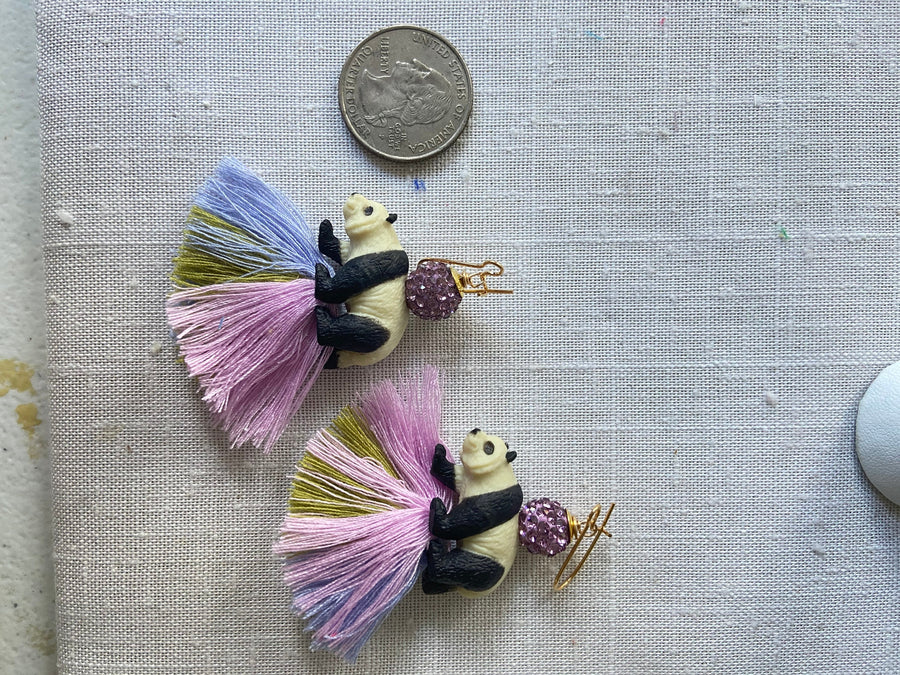 Lenora Dame Teenso Panda Earrings