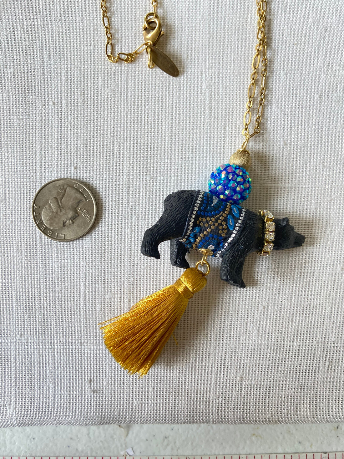 Lenora Dame Winter Circus Bear Pendant