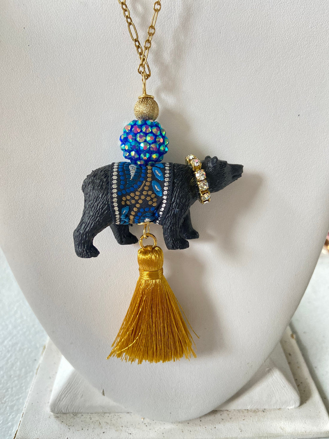 Lenora Dame Winter Circus Bear Pendant