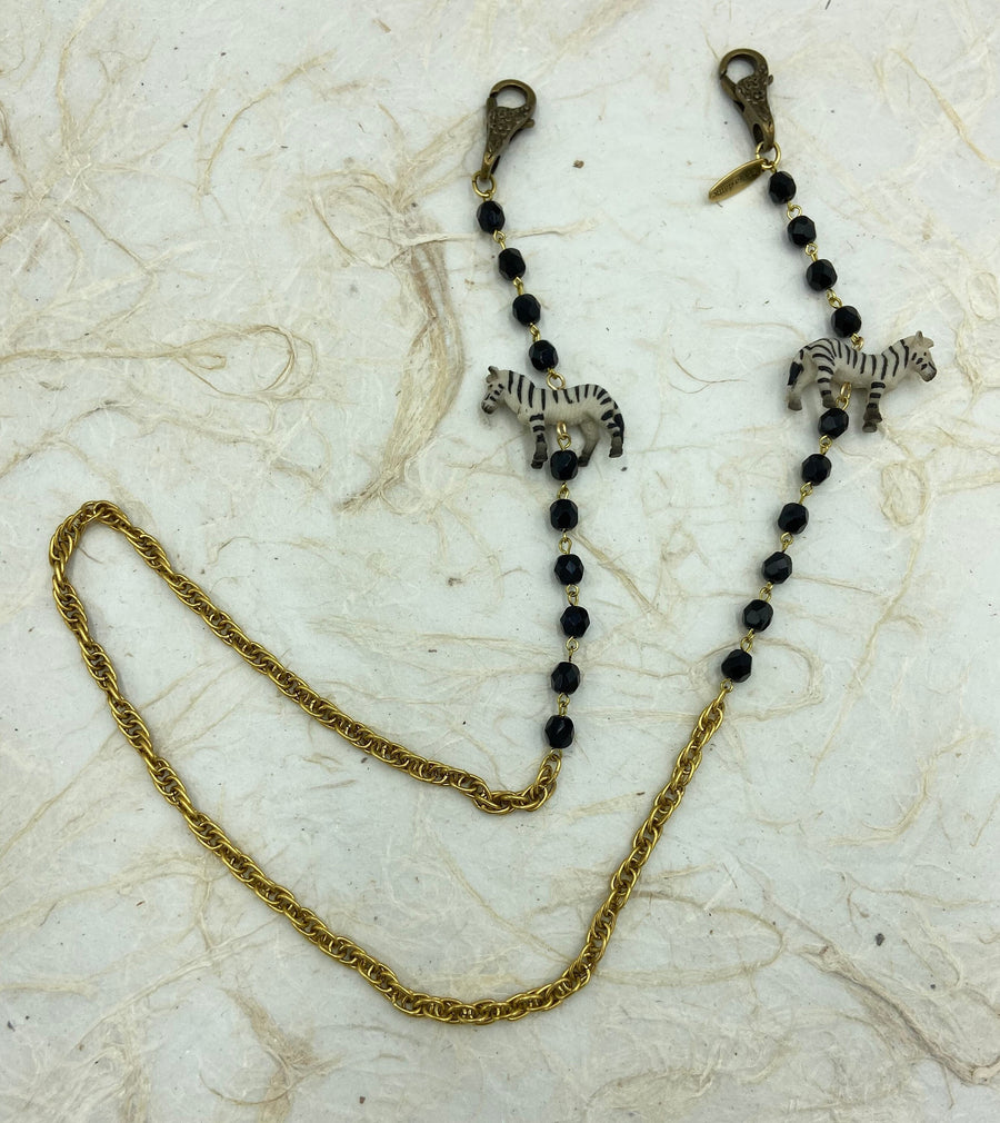 Lenora Dame Zebra Mask Chain