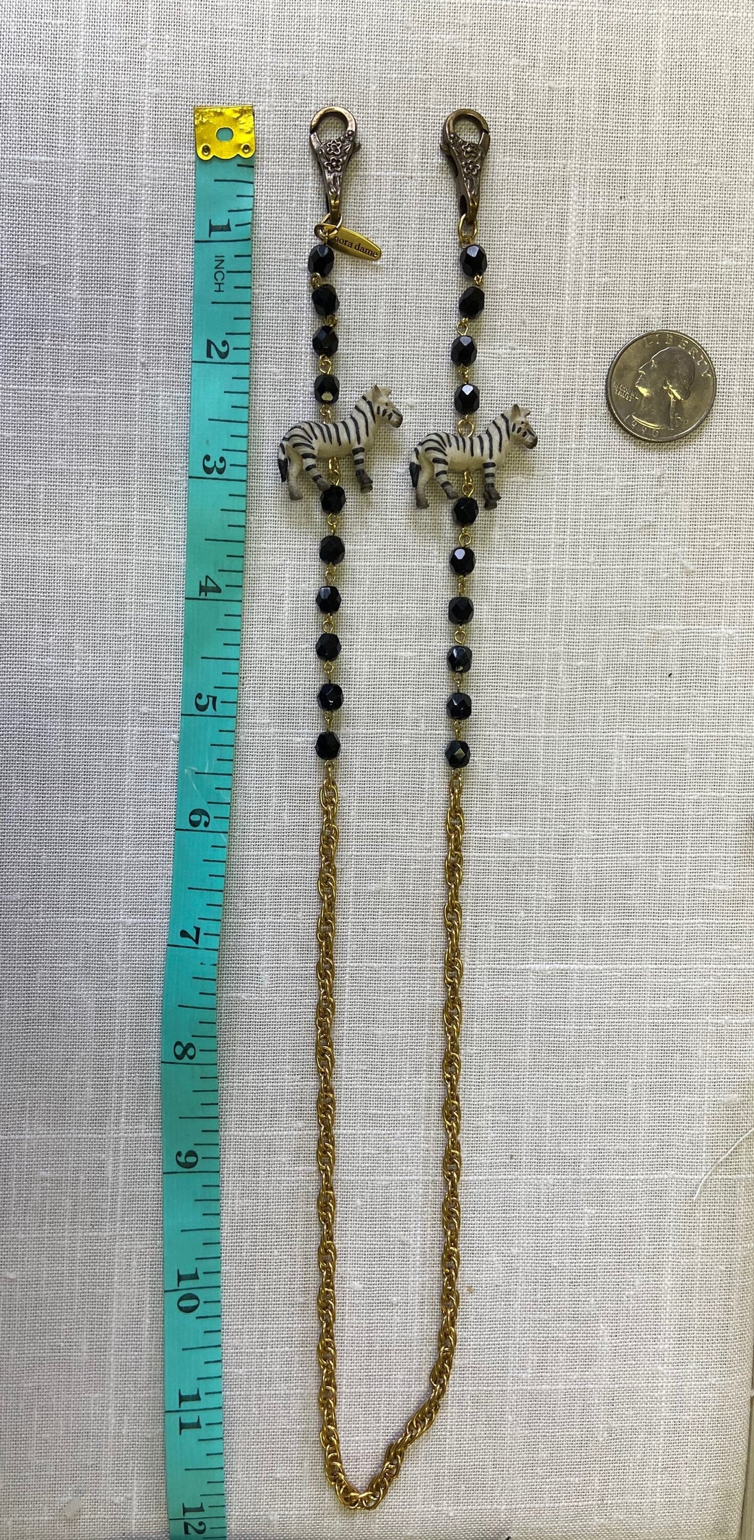 Lenora Dame Zebra Mask Chain