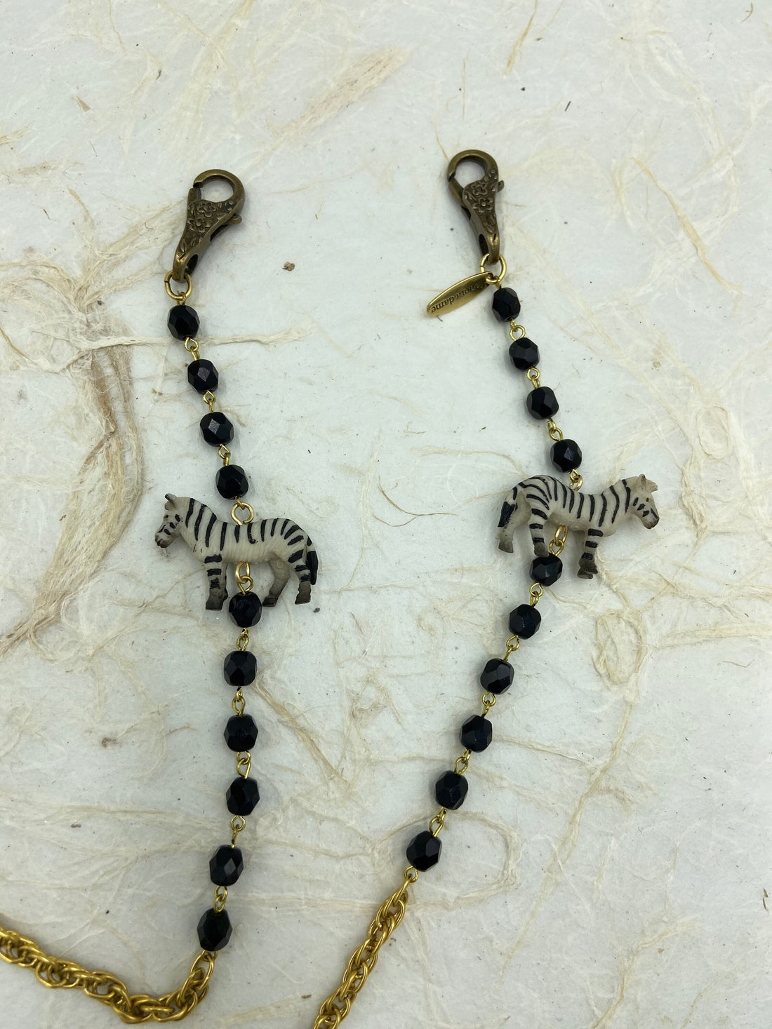 Lenora Dame Zebra Mask Chain