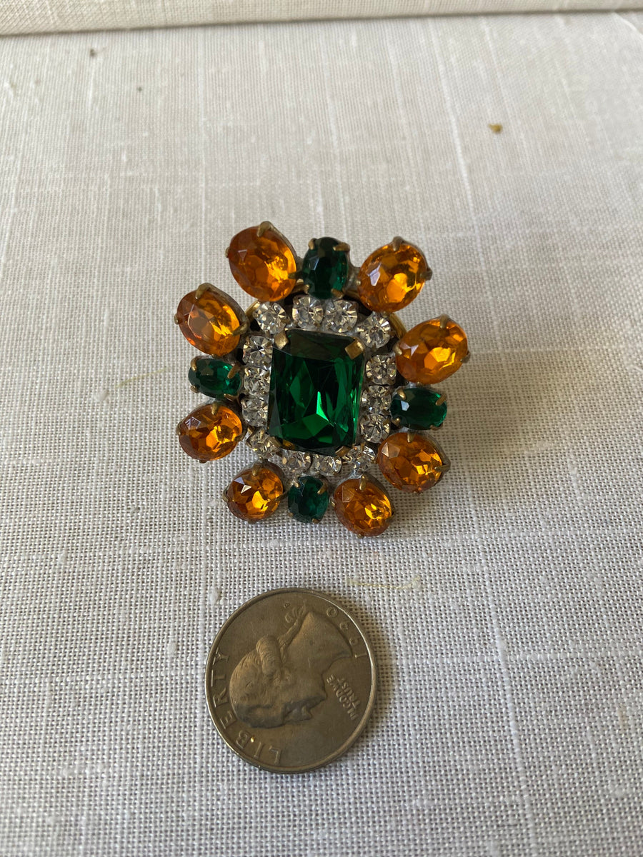 Lenora Dame One of a Kind Czech Glass Citrus Statement Ring