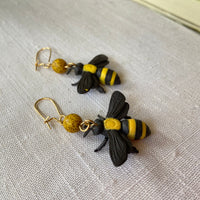 Lenora Dame Honey Bee Earrings