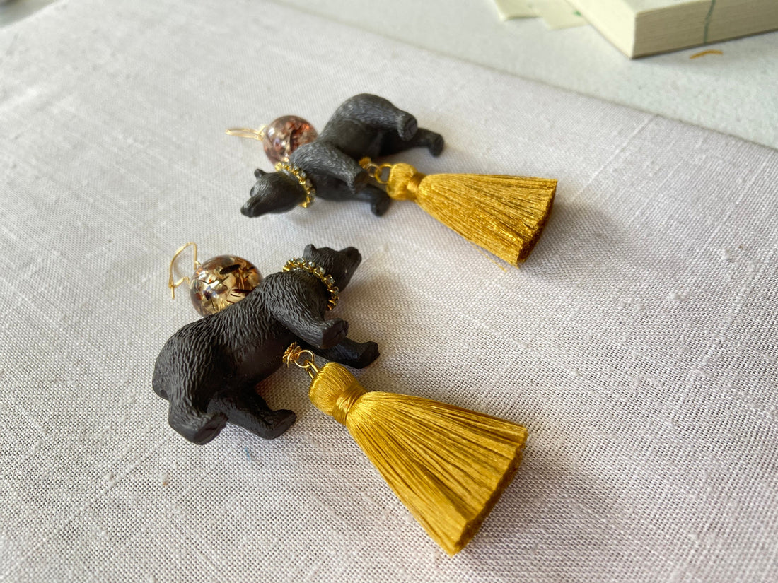 Lenora Dame Gordon the Grizzly Bear Earrings