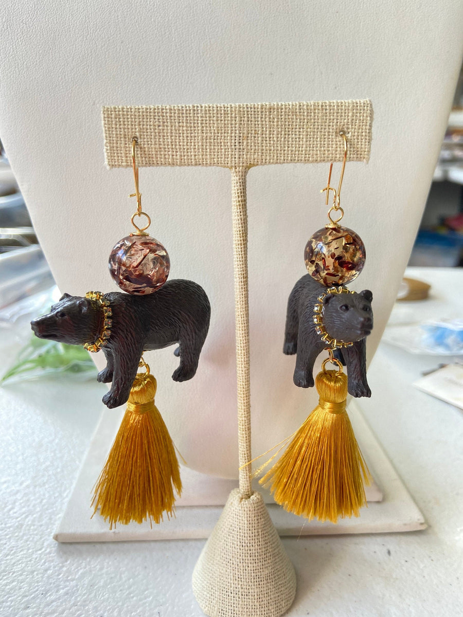 Lenora Dame Gordon the Grizzly Bear Earrings