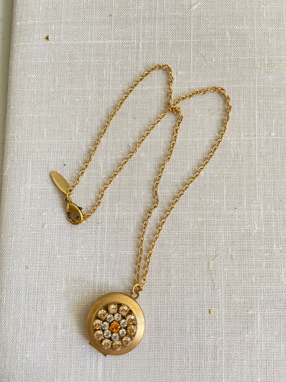 Lenora Dame Tea Biscuit Locket Necklace