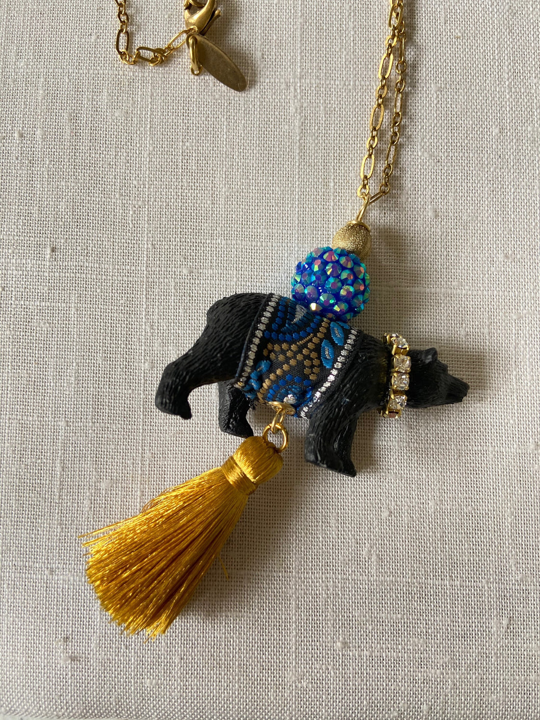 Lenora Dame Winter Circus Bear Pendant