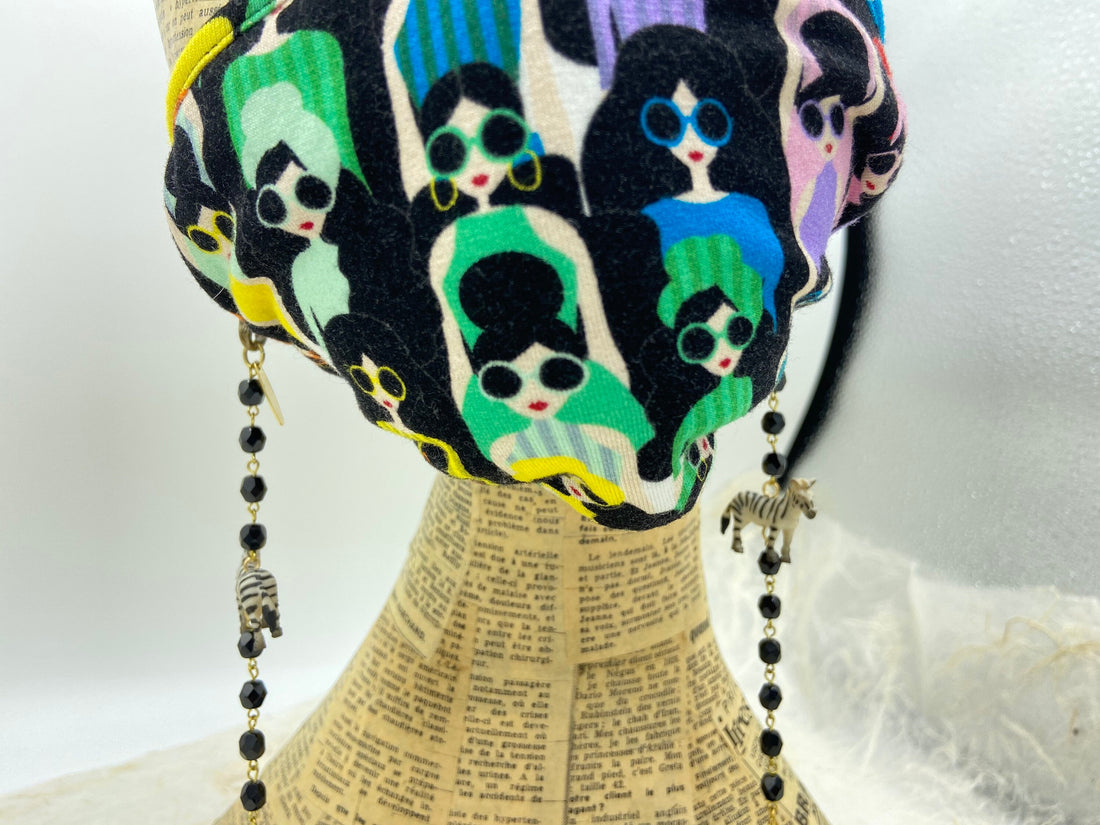Lenora Dame Zebra Mask Chain