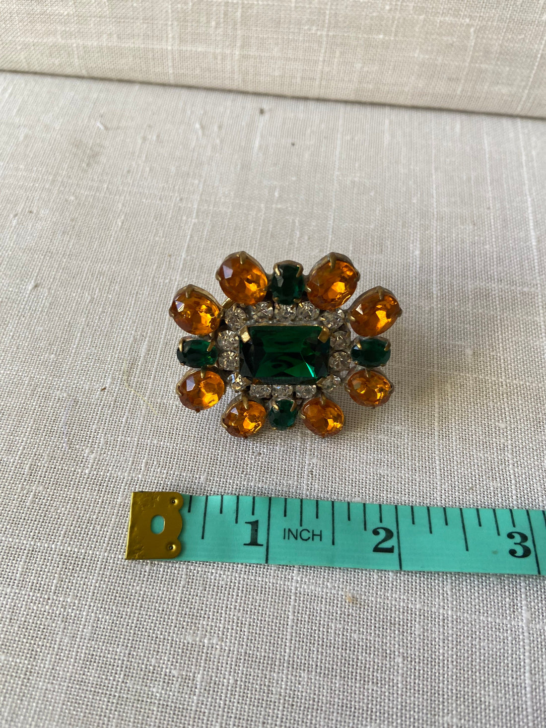 Lenora Dame One of a Kind Czech Glass Citrus Statement Ring