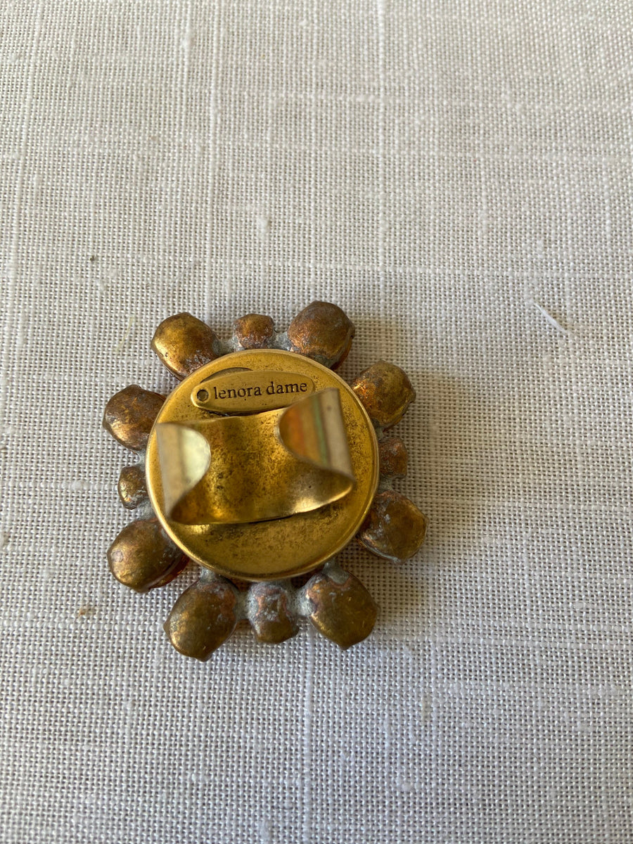 Lenora Dame One of a Kind Czech Glass Citrus Statement Ring
