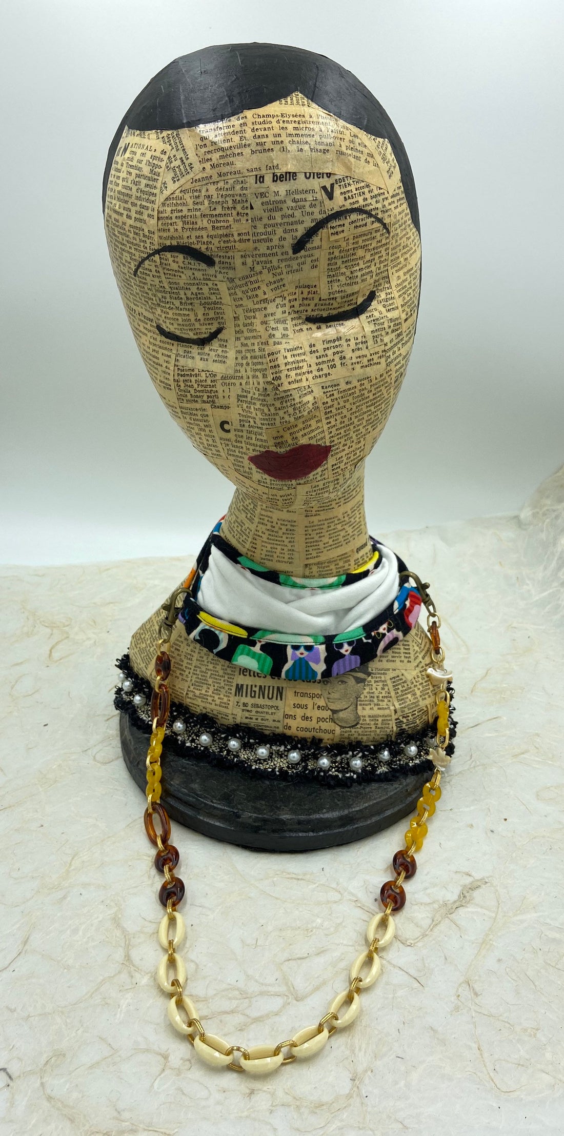 Lenora Dame Rare Acrylic Birdie Mask Chain
