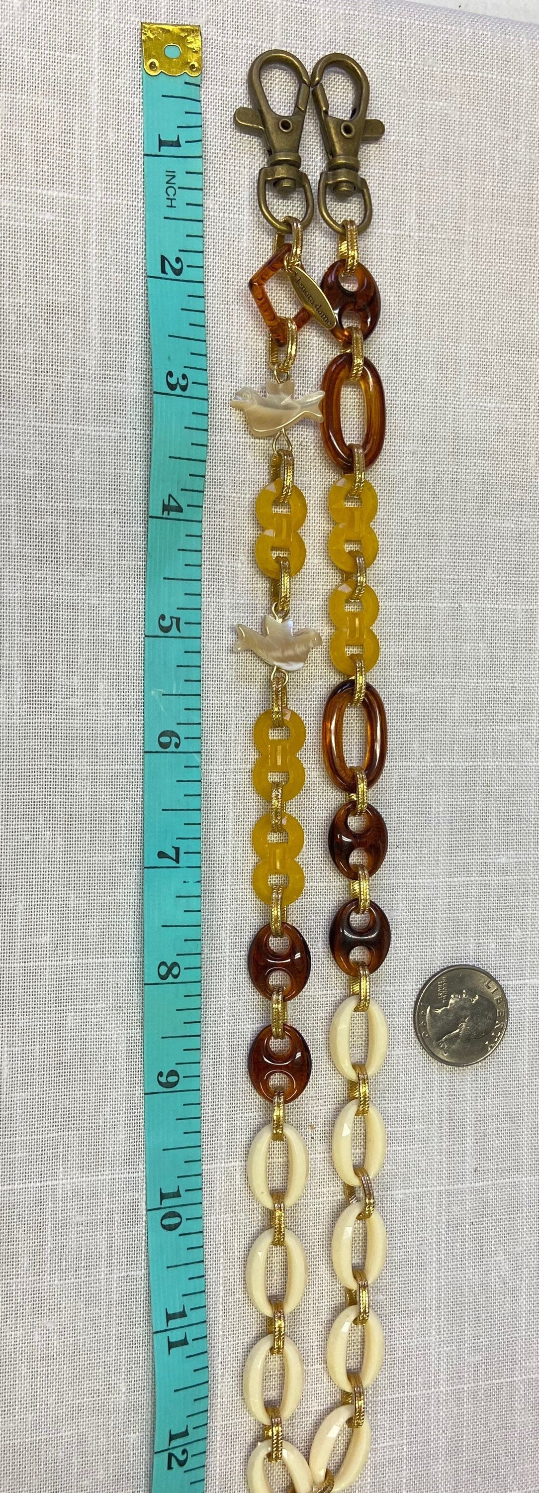 Lenora Dame Rare Acrylic Birdie Mask Chain