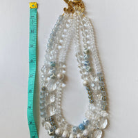 Lenora Dame Frosty Multi-Strand Necklace - Holiday Jewelry - Crystal Necklace