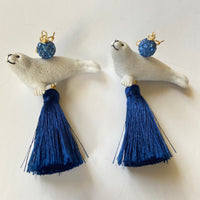 Lenora Dame Smiley Seal Tassel Earrings