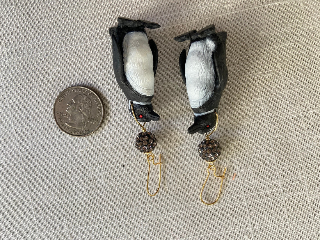 Lenora Dame Rockhopper Penguin Earrings