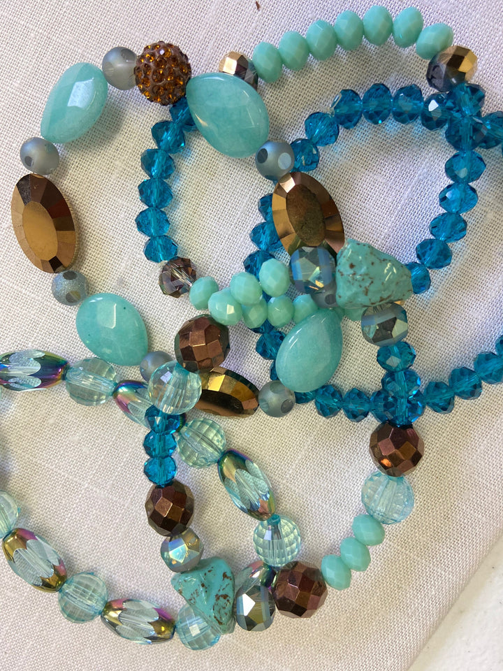 Lenora Dame 5 Piece Paradise Valley Stretch Bracelet Set