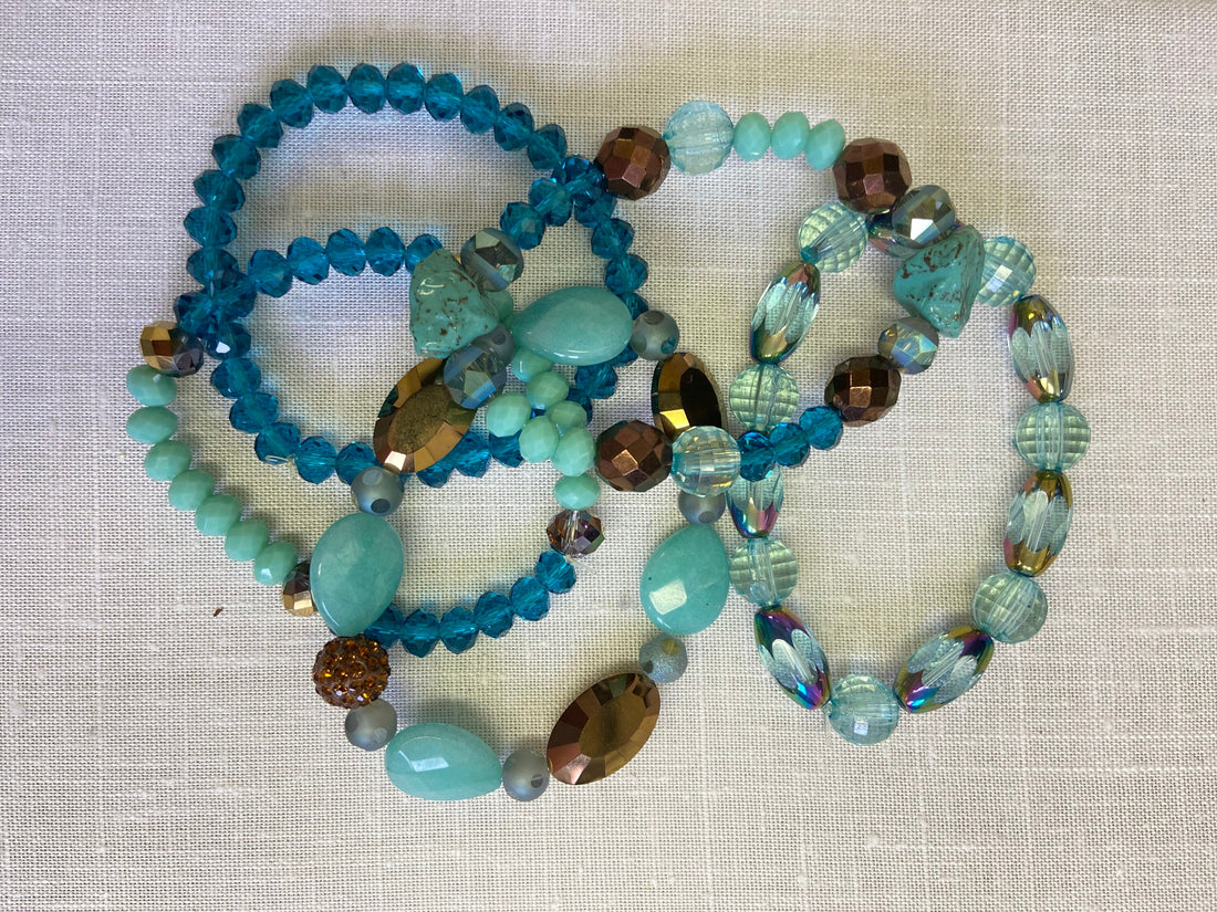 Lenora Dame 5 Piece Paradise Valley Stretch Bracelet Set
