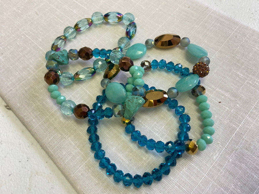 Lenora Dame 5 Piece Paradise Valley Stretch Bracelet Set