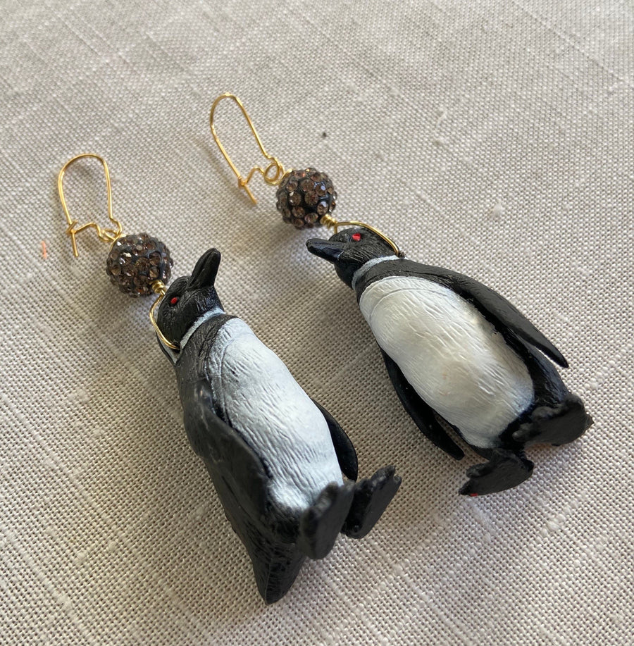Lenora Dame Rockhopper Penguin Earrings
