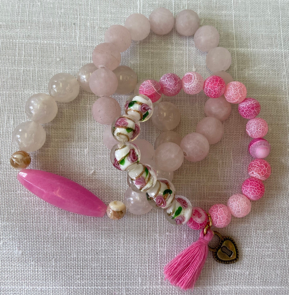 Lenora Dame Pinky St. Valentine Stretch Bracelet Set