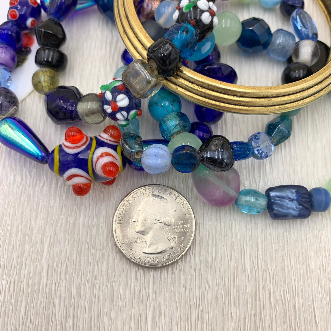Lenora Dame 5-Piece Deep Blue Sea Stretch Bracelet Set