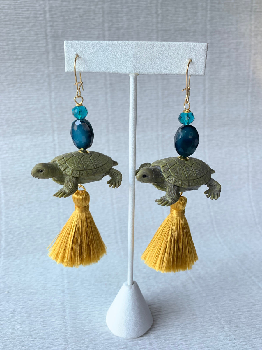Lenora Dame Steady As She Goes Earrings - Turtle Earrings - Turtle Gift
