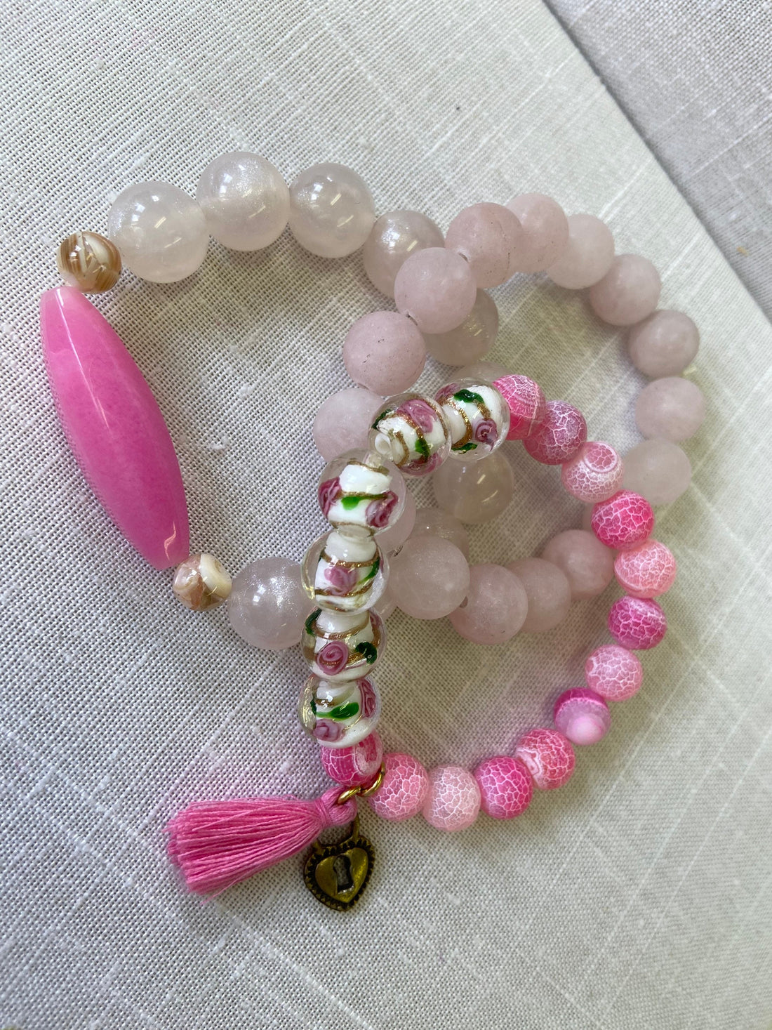 Lenora Dame Pinky St. Valentine Stretch Bracelet Set