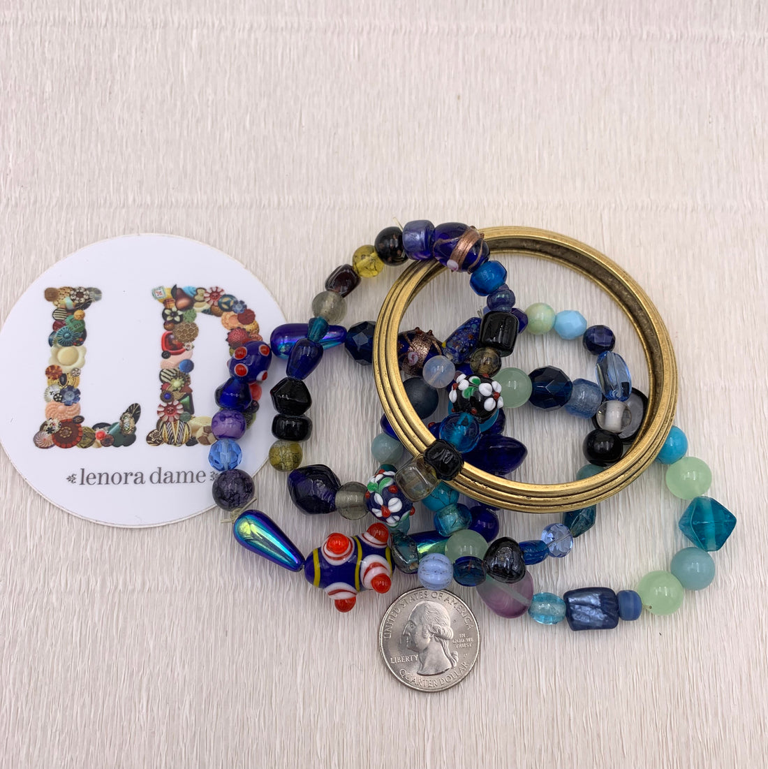 Lenora Dame 5-Piece Deep Blue Sea Stretch Bracelet Set