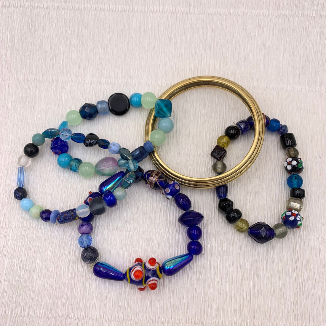Lenora Dame 5-Piece Deep Blue Sea Stretch Bracelet Set