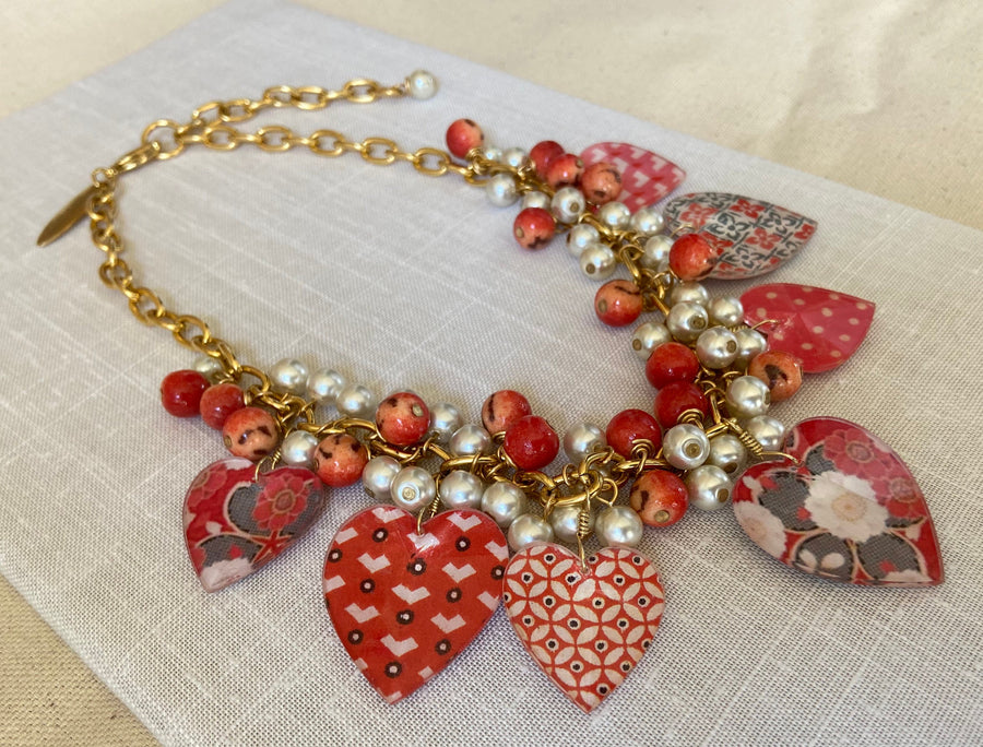 Lenora Dame Queen of Hearts Charm Necklace