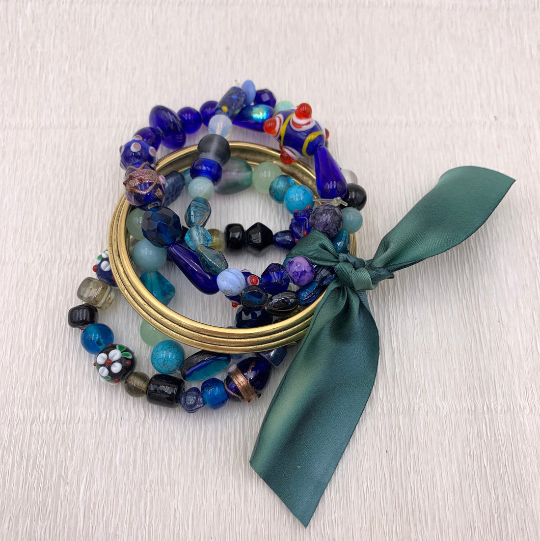 Lenora Dame 5-Piece Deep Blue Sea Stretch Bracelet Set
