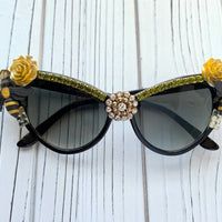 Lenora Dame Honey Bee Sunnies Embellished Sunglasses
