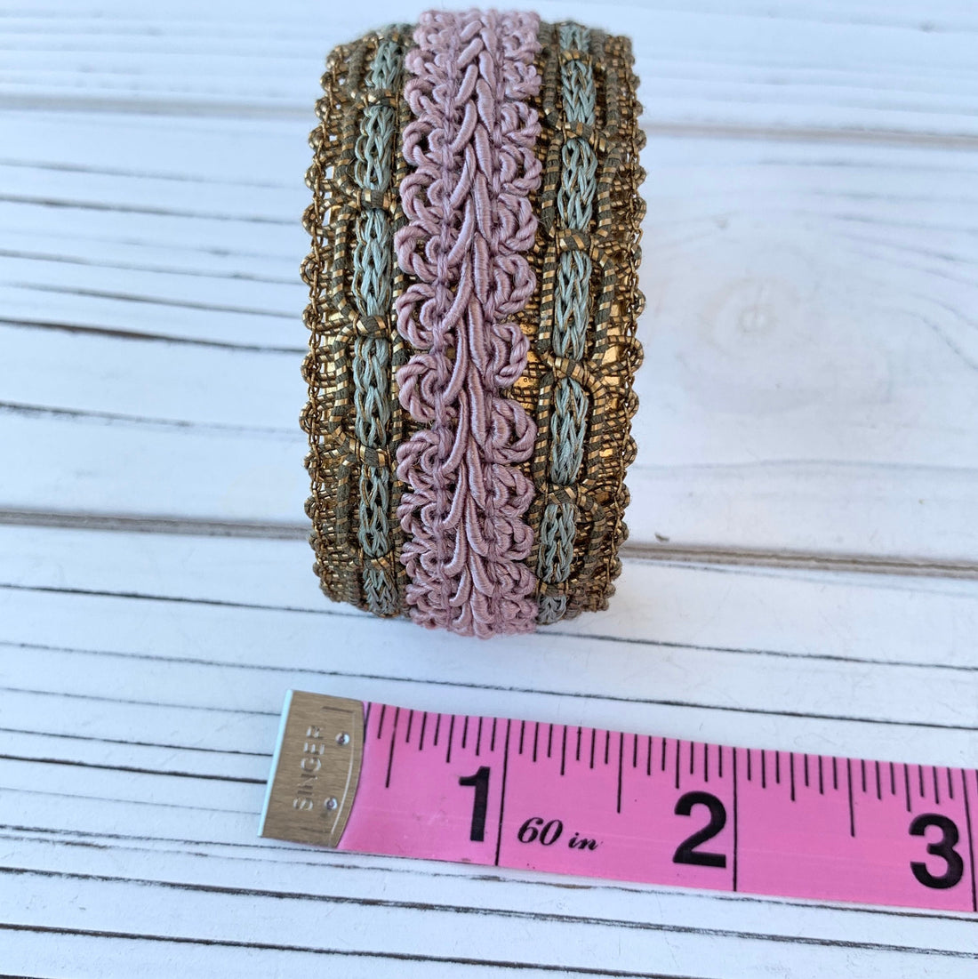 Lenora Dame Tudor Collection Cuff Bracelet in Lavender and Robins Egg